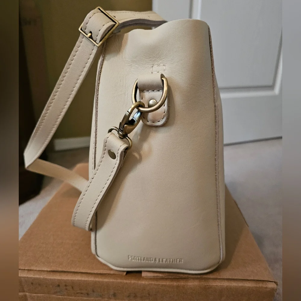 Portland Leather Goods Butterfly Bag In Bone - Picture 2 of 16